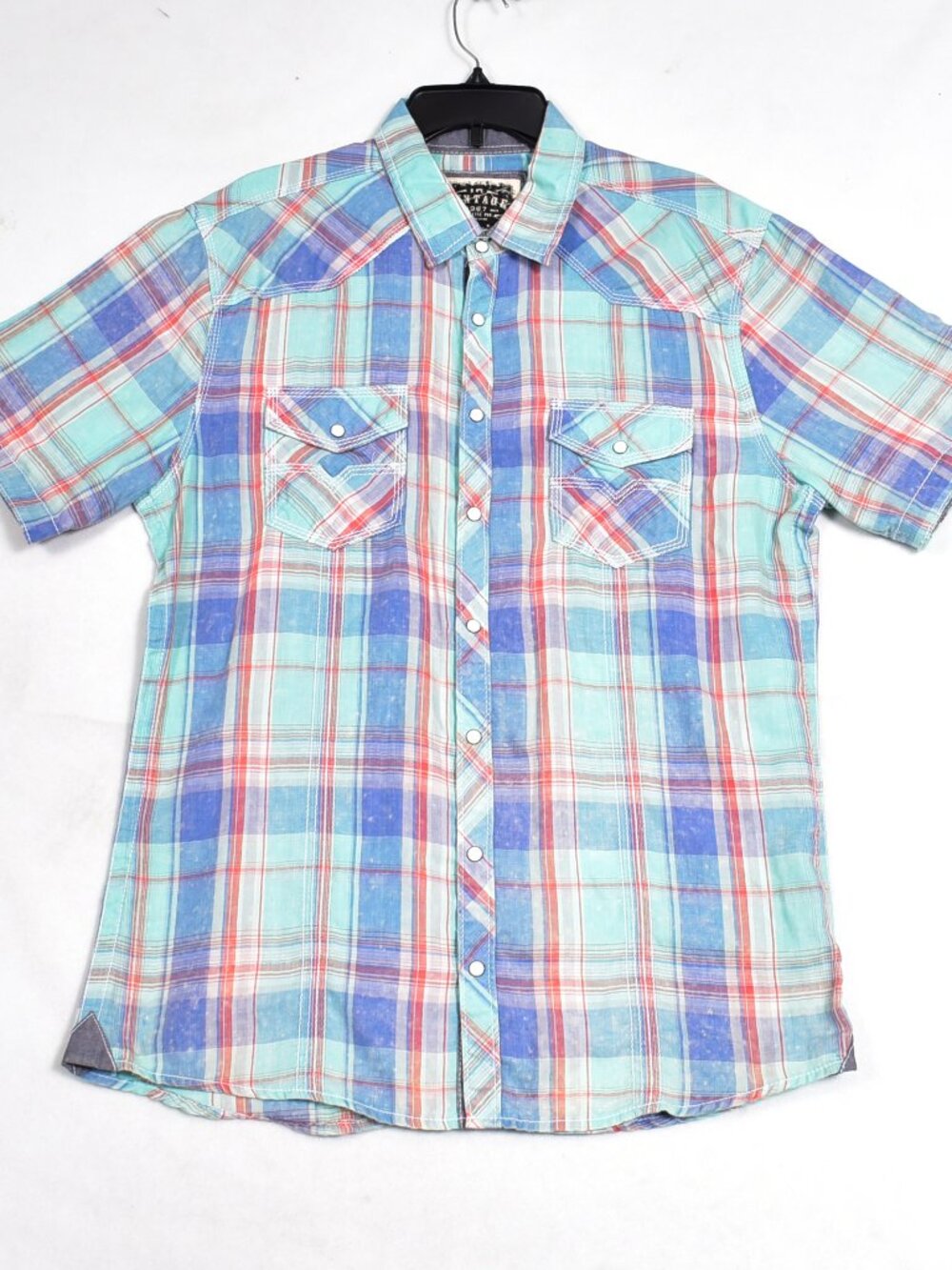 BKE Vintage 1967 Short Sleeve Men's Pearl Snap Shirt SIze Large